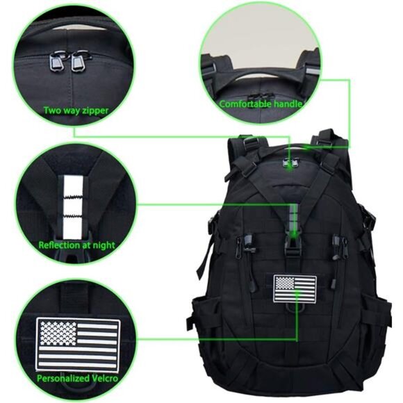 Tactical Backpack Military Molle Bag Hiking Daypacks for Camping Hunting 900D - Picture 3 of 6